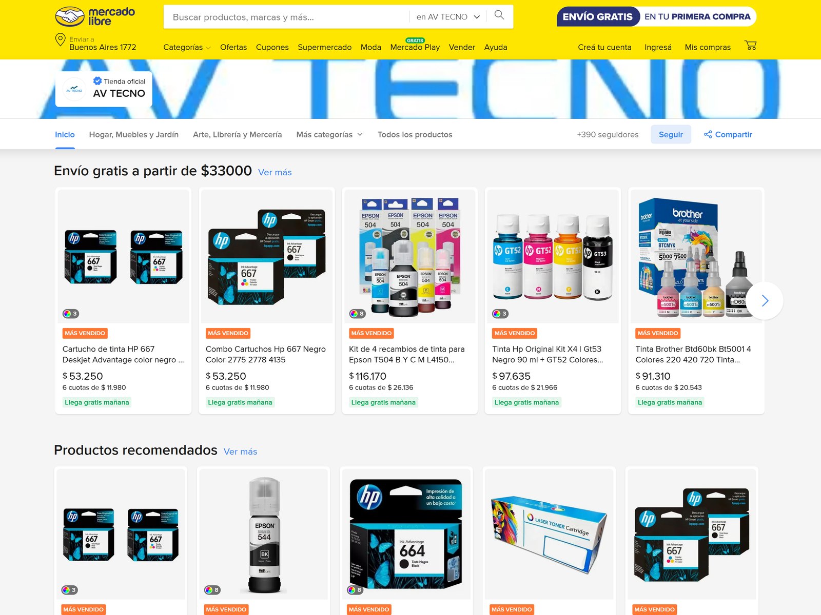 Tienda Oficial de AV Tecno en Mercado Libre